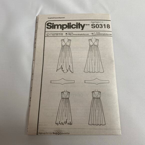 Simplicity Fairy Costume Pattern #S0318 Sprite Nymph Cosplay 8 10 14 16 18 UNCUT - Picture 11 of 12